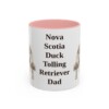 11oz Nova Scotia Duck Tolling Retriever Dog Dad Mug, Pink, front view