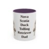 11oz Nova Scotia Duck Tolling Retriever Dog Dad Mug, Purple, front view