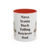 11oz Nova Scotia Duck Tolling Retriever Dog Dad Mug, Red, front view