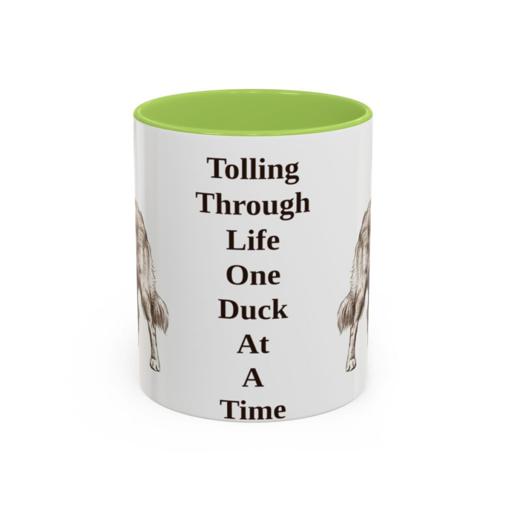 11oz-nova-scotia-duck-tolling-retriever-mug-humor-light-green 11oz Funny Nova Scotia Duck Tolling Retriever Mug, Light Green, front view