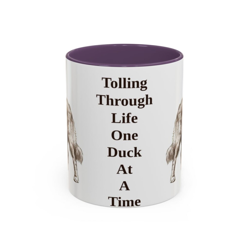 11oz-nova-scotia-duck-tolling-retriever-mug-humor-purple 11oz Funny Nova Scotia Duck Tolling Retriever Mug, Purple, front view