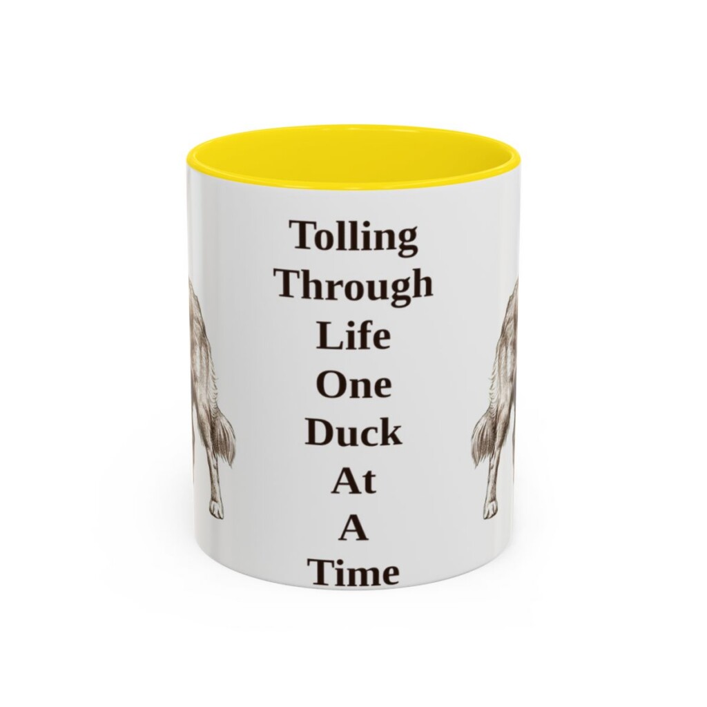 11oz-nova-scotia-duck-tolling-retriever-mug-humor-yellow 11oz Funny Nova Scotia Duck Tolling Retriever Mug, Yellow, front view