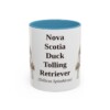 11oz-nova-scotia-duck-tolling-retriever-mug-latin-light-blue 11oz Nova Scotia Duck Tolling Retriever Latin Mug, Light Blue, front view