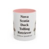 11oz-nova-scotia-duck-tolling-retriever-mug-latin-pink 11oz Nova Scotia Duck Tolling Retriever Latin Mug, Pink, front view