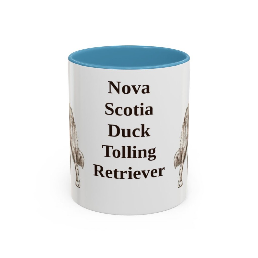 11oz-nova-scotia-duck-tolling-retriever-mug-light-blue 11oz Nova Scotia Duck Tolling Retriever Mug, Light Blue, front view