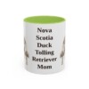 11oz Nova Scotia Duck Tolling Retriever Dog Mom Mug, Light Green, front view