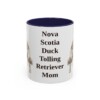 11oz Nova Scotia Duck Tolling Retriever Dog Mom Mug, Navy, front view