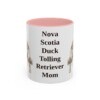 11oz Nova Scotia Duck Tolling Retriever Dog Mom Mug, Pink, front view