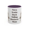 11oz Nova Scotia Duck Tolling Retriever Dog Mom Mug, Purple, front view