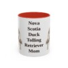 11oz Nova Scotia Duck Tolling Retriever Dog Mom Mug, Red, front view
