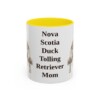 11oz Nova Scotia Duck Tolling Retriever Dog Mom Mug, Yellow, front view