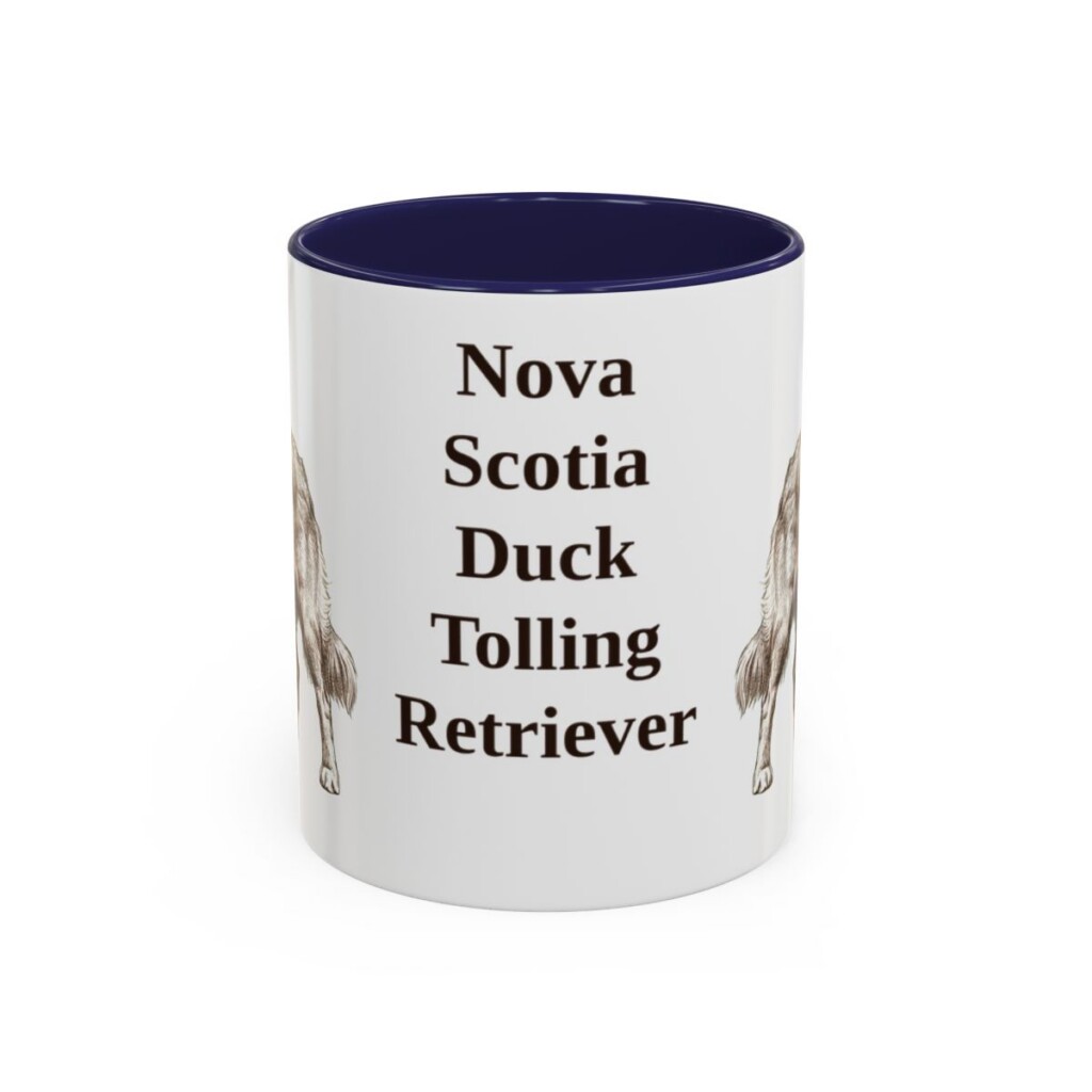11oz-nova-scotia-duck-tolling-retriever-mug-navy 11oz Nova Scotia Duck Tolling Retriever Mug, Navy, front view