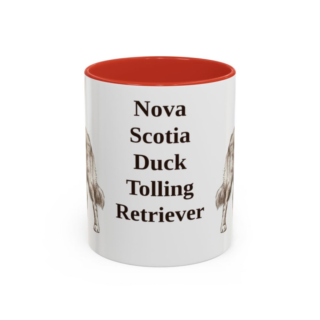 11oz-nova-scotia-duck-tolling-retriever-mug-red 11oz Nova Scotia Duck Tolling Retriever Mug, Red, front view