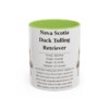 11oz Nova Scotia Duck Tolling Retriever Mug, Light Green, front view