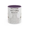 11oz Nova Scotia Duck Tolling Retriever Mug, Purple, front view