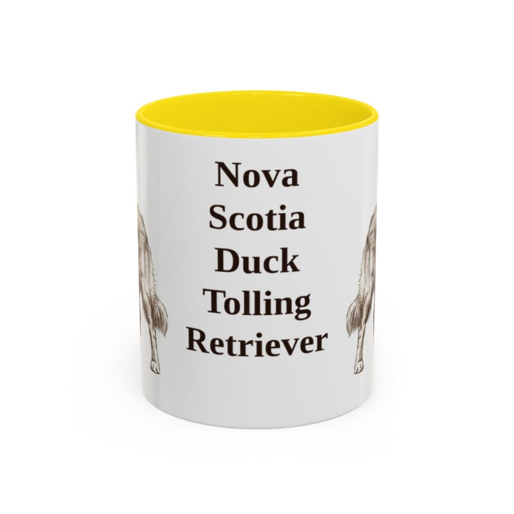 11oz-nova-scotia-duck-tolling-retriever-mug-yellow 11oz Nova Scotia Duck Tolling Retriever Mug, Yellow, front view