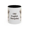 11oz Old English Sheepdog Mug, Black, front view