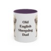 11oz Old English Sheepdog Dog Dad Mug, Purple, front view