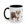 11oz Funny Old English Sheepdog Mug, Black, left side view