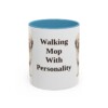 11oz Funny Old English Sheepdog Mug, Light Blue, front view