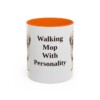 11oz Funny Old English Sheepdog Mug, Orange, front view