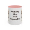 11oz Funny Old English Sheepdog Mug, Pink, front view