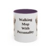 11oz Funny Old English Sheepdog Mug, Purple, front view