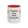 11oz Funny Old English Sheepdog Mug, Red, front view