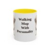 11oz Funny Old English Sheepdog Mug, Yellow, front view