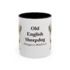 11oz Old English Sheepdog Latin Mug, Black, front view