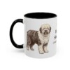 11oz Old English Sheepdog Latin Mug, Black, left side view