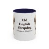 11oz Old English Sheepdog Latin Mug, Navy, front view