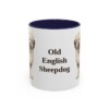 11oz Old English Sheepdog Mug, Navy, front view