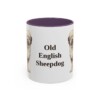 11oz Old English Sheepdog Mug, Purple, front view