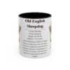11oz Old English Sheepdog Mug, Black, front view