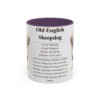 11oz Old English Sheepdog Mug, Purple, front view