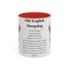 11oz Old English Sheepdog Mug, Red, front view