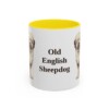 11oz Old English Sheepdog Mug, Yellow, front view