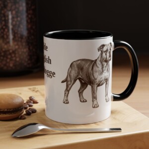 11oz Olde English Bulldogge Mug, Black, lifestyle photo