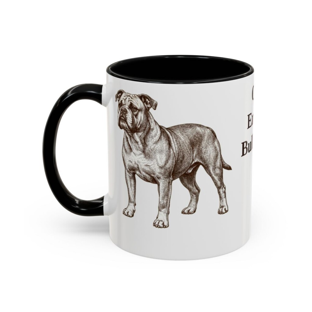 11oz Olde English Bulldogge Mug, Black, left side view