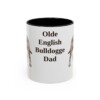 11oz Olde English Bulldogge Dog Dad Mug, Black, front view