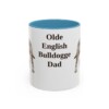 11oz Olde English Bulldogge Dog Dad Mug, Light Blue, front view