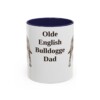 11oz Olde English Bulldogge Dog Dad Mug, Navy, front view