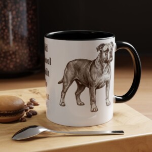 11oz Funny Olde English Bulldogge Mug, Black, lifestyle photo