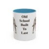 11oz Funny Olde English Bulldogge Mug, Light Blue, front view