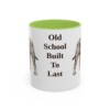 11oz Funny Olde English Bulldogge Mug, Light Green, front view