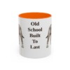 11oz Funny Olde English Bulldogge Mug, Orange, front view