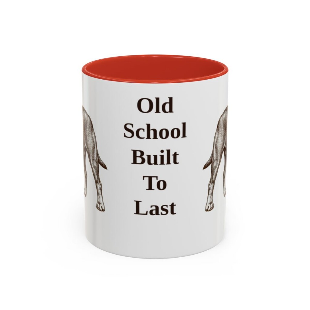 11oz Funny Olde English Bulldogge Mug, Red, front view
