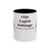 11oz Olde English Bulldogge Latin Mug, Black, front view