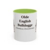 11oz Olde English Bulldogge Latin Mug, Light Green, front view